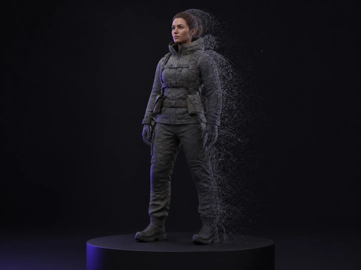 Техническая 3D-диорама игрового персонажа