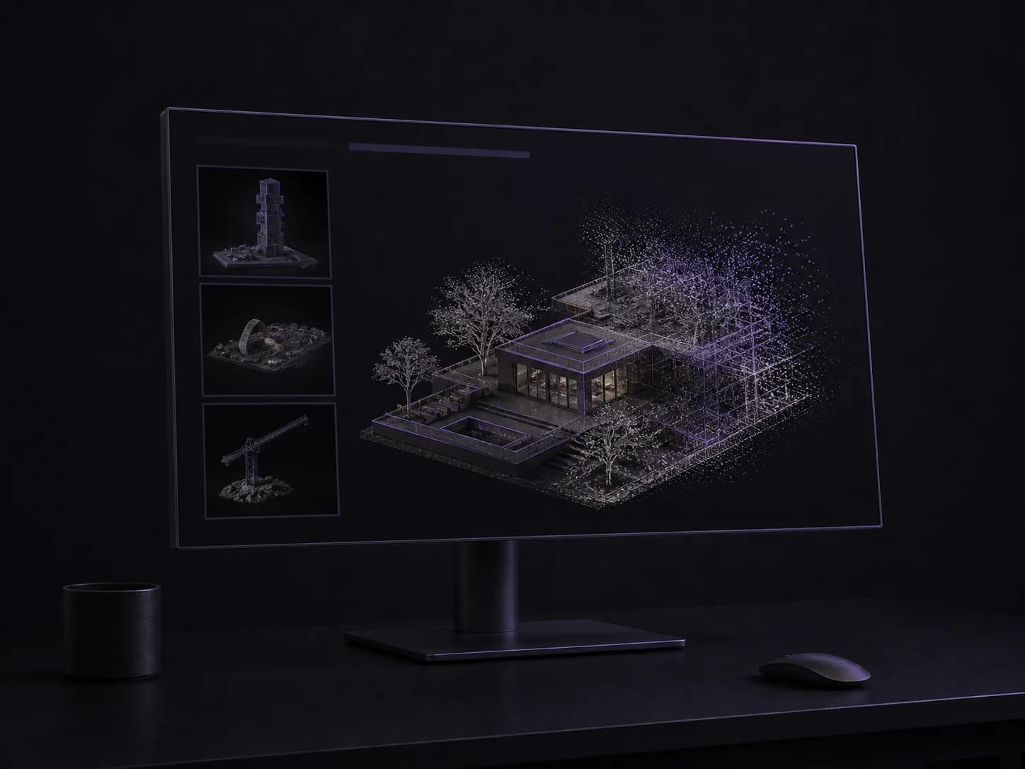 Техническая 3D-диорама портфолио на сайте